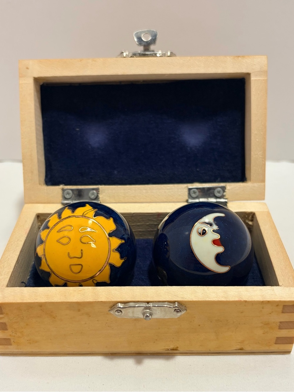 Vintage Harmony Balls Stress Ball Set in wooden Box